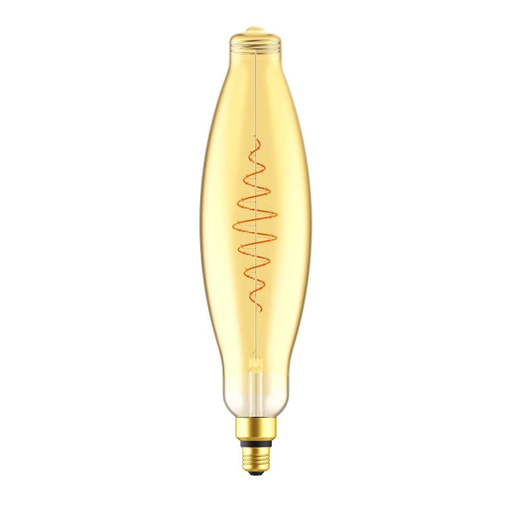 Ampoule LED dorée XXL Fuso BT120 Croissant Line avec filament