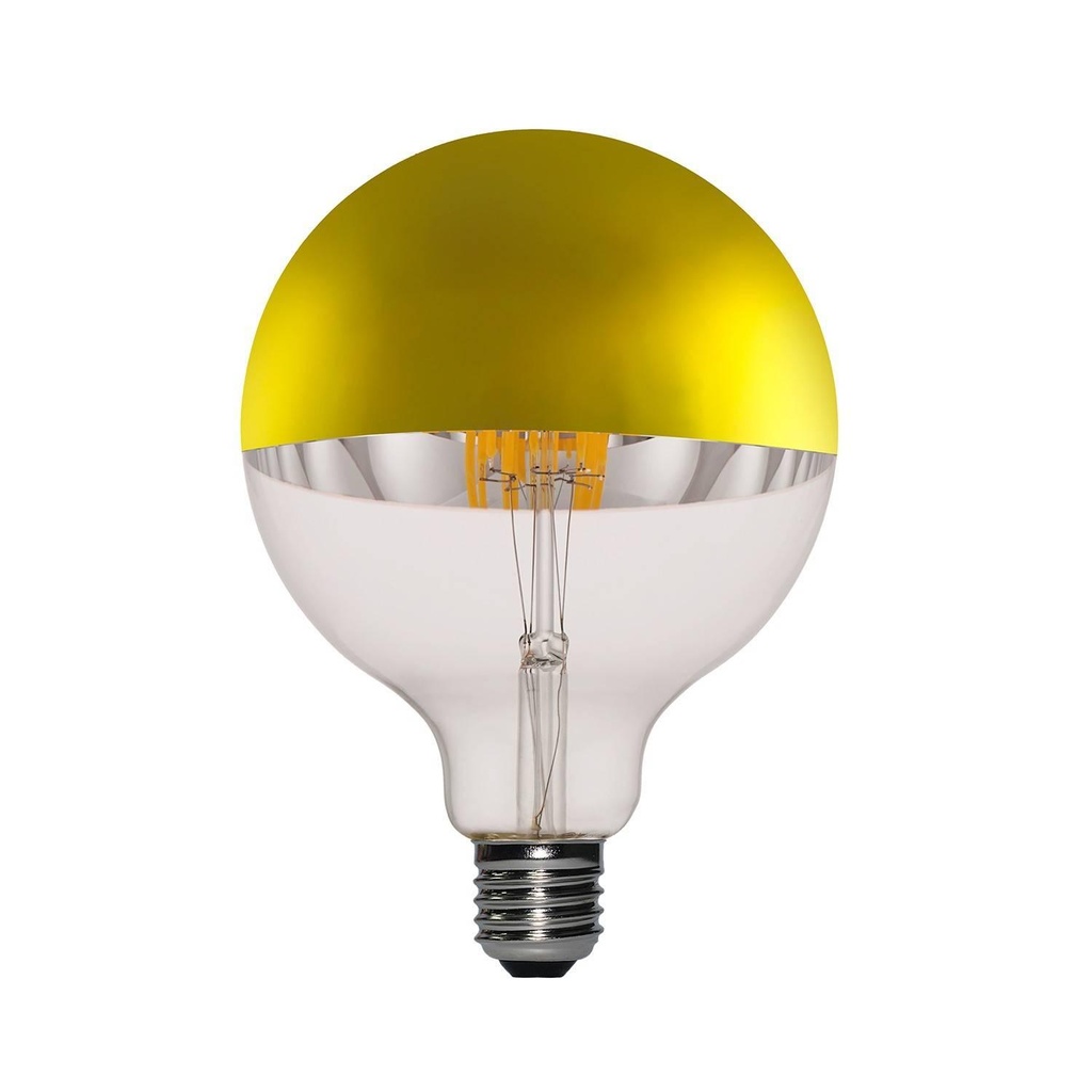 Lampadina LED Mezza Sfera Oro Globo G125 7W 806Lm E27 2700K