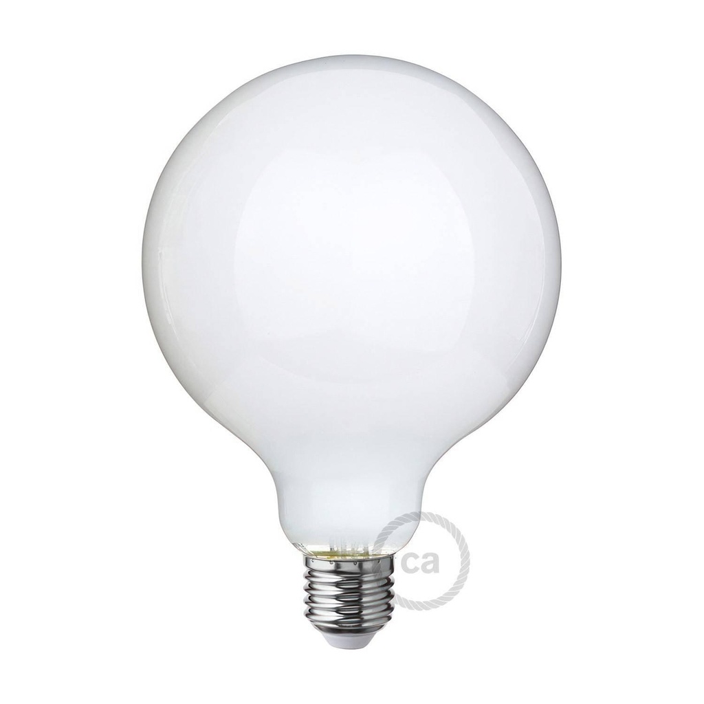 [8055681813519] LED Milky Bulb Globe G125 7W 806Lm E27 2700K Dimmable