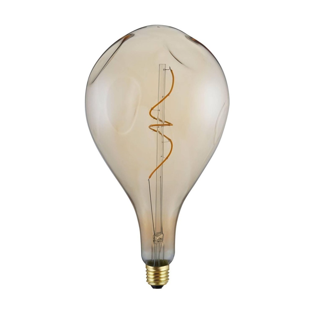 [8055681812536] Bumped Golden LED Bulb XXL Pear A165 Curved Spiral Filament