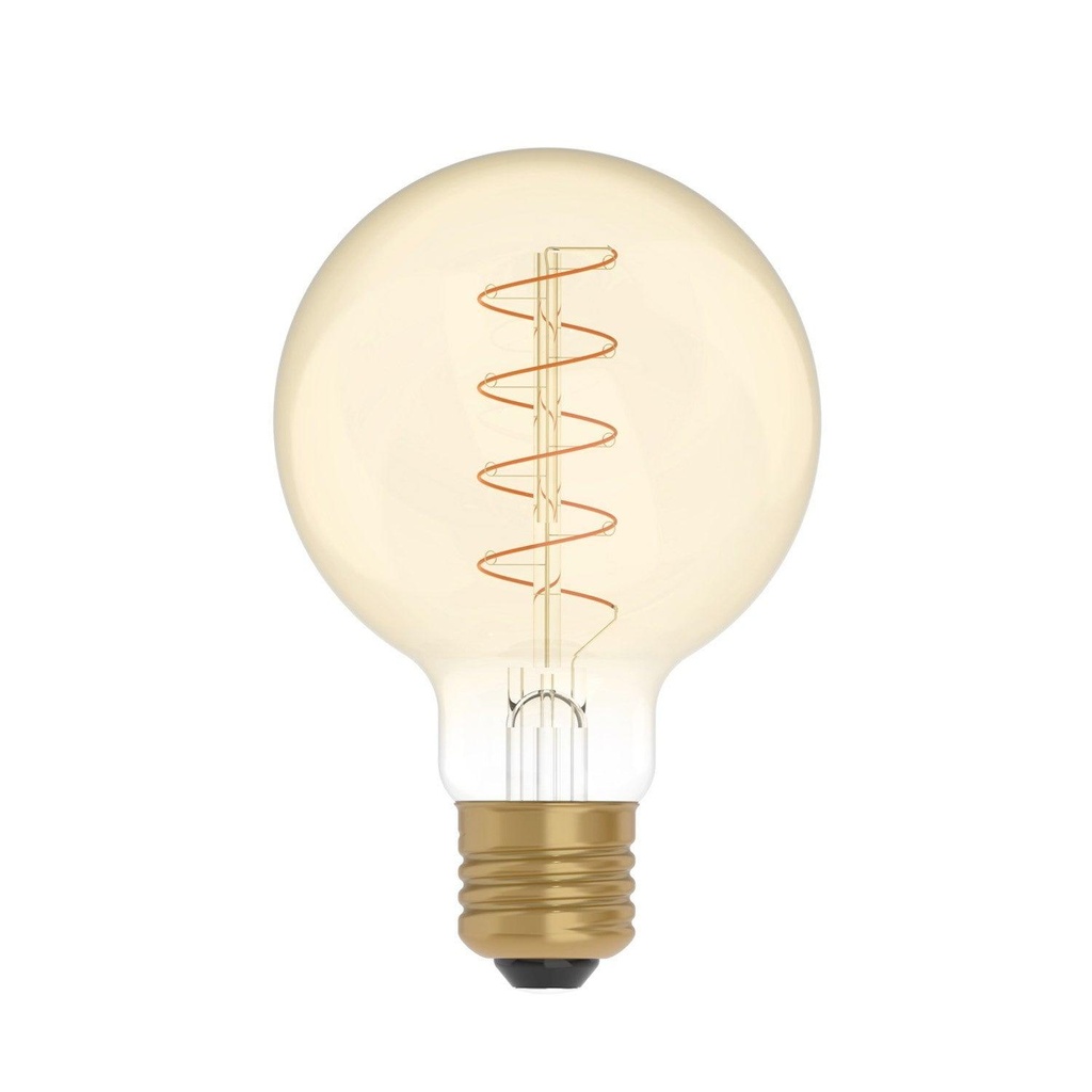LED-Glühbirne Gold Carbon Line Spiralfaden Globe G80 4W 250Lm E27 1800K dimmbar – C05