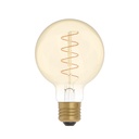 Lampadina LED dorata Carbon Line filamento a spirale Globo G80 4W 250Lm E27 1800K dimmerabile - C05