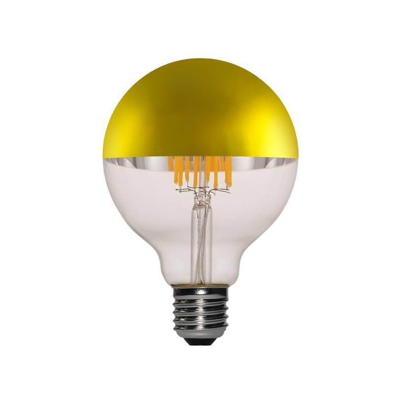 [8055681815599] LED-Halbkugel-Glühbirne, goldfarben, G95, 7 W, 730 lm, E27, 2700 K, dimmbar