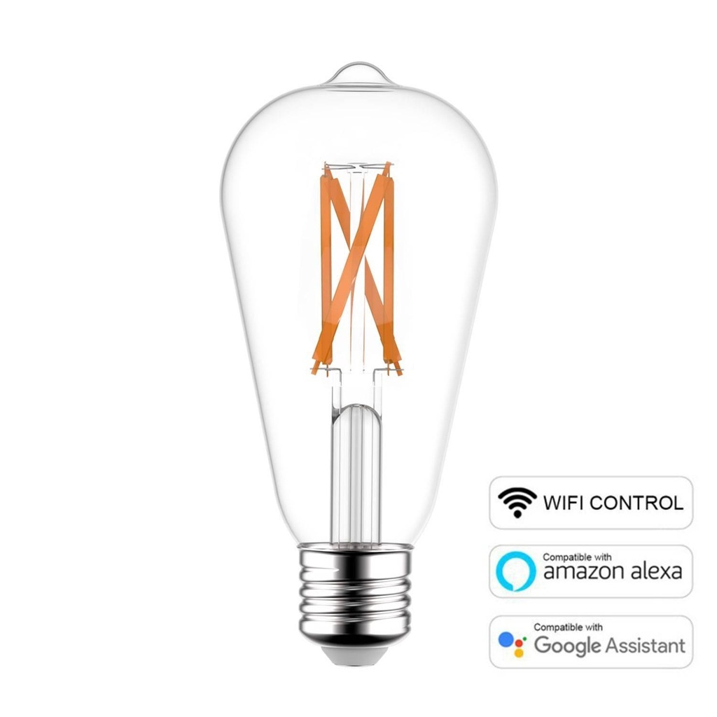 LED bulb SMART WI-FI Edison ST64 Clear 6,5W 806Lm E27