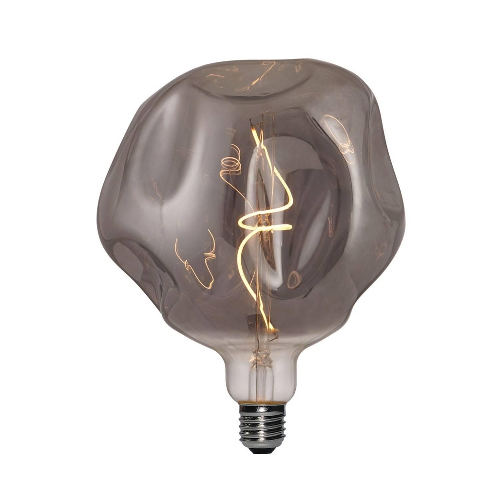 [8055681814318] Smoky Bumped Globe LED-Glühbirne G180 Spiralfaden 5W 110Lm