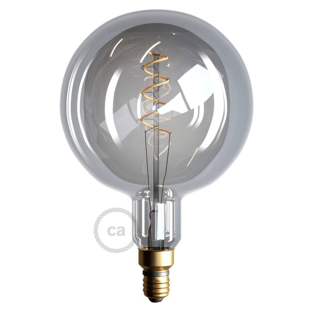 Smoky XXL LED bulb Globo G200 Curved Filament Spiral 5W 80Lm