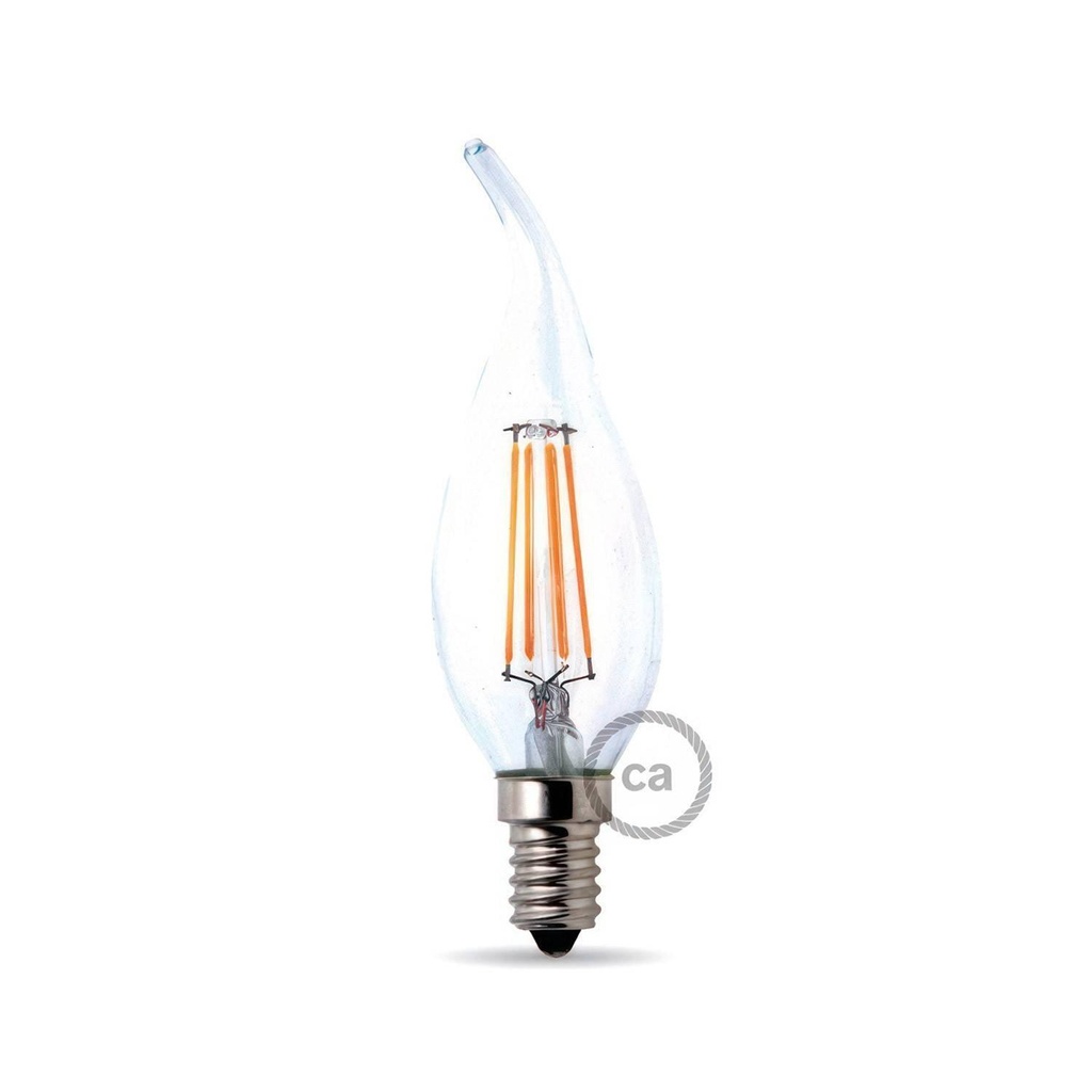 Lampadina LED Trasparente Colpo di Vento 4,5W 470Lm E14 2700K
