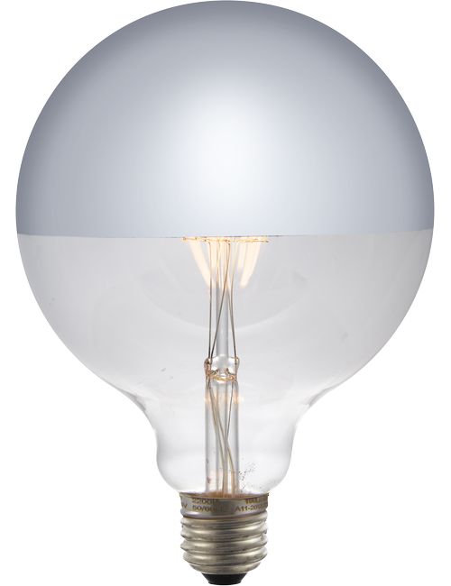 Ampoule LED E27 à filament sphérique avec miroir supérieur, L272529012