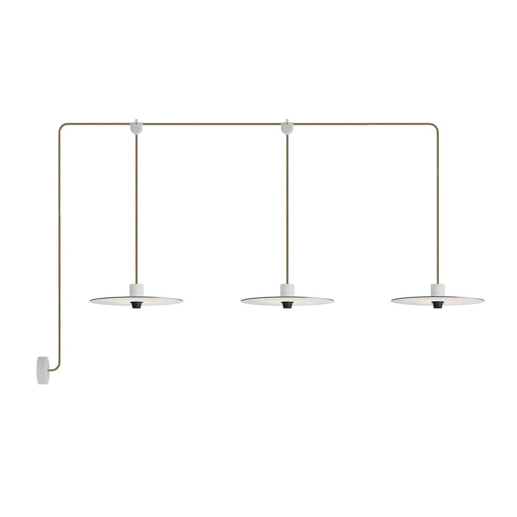 E-Snake EIVA 3-light IP65 outdoor lamp with rosette and shades