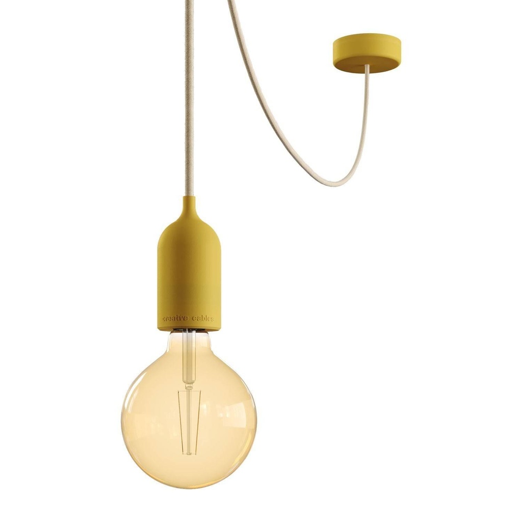 EIVA PASTEL Lampada a sospensione da esterno con 5 m cavo tessile,