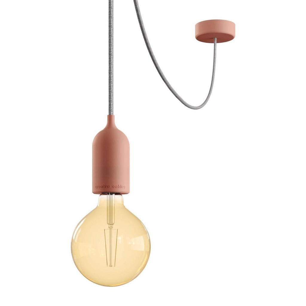 EIVA PASTEL Lampada a sospensione da esterno con 5 m cavo tessile,