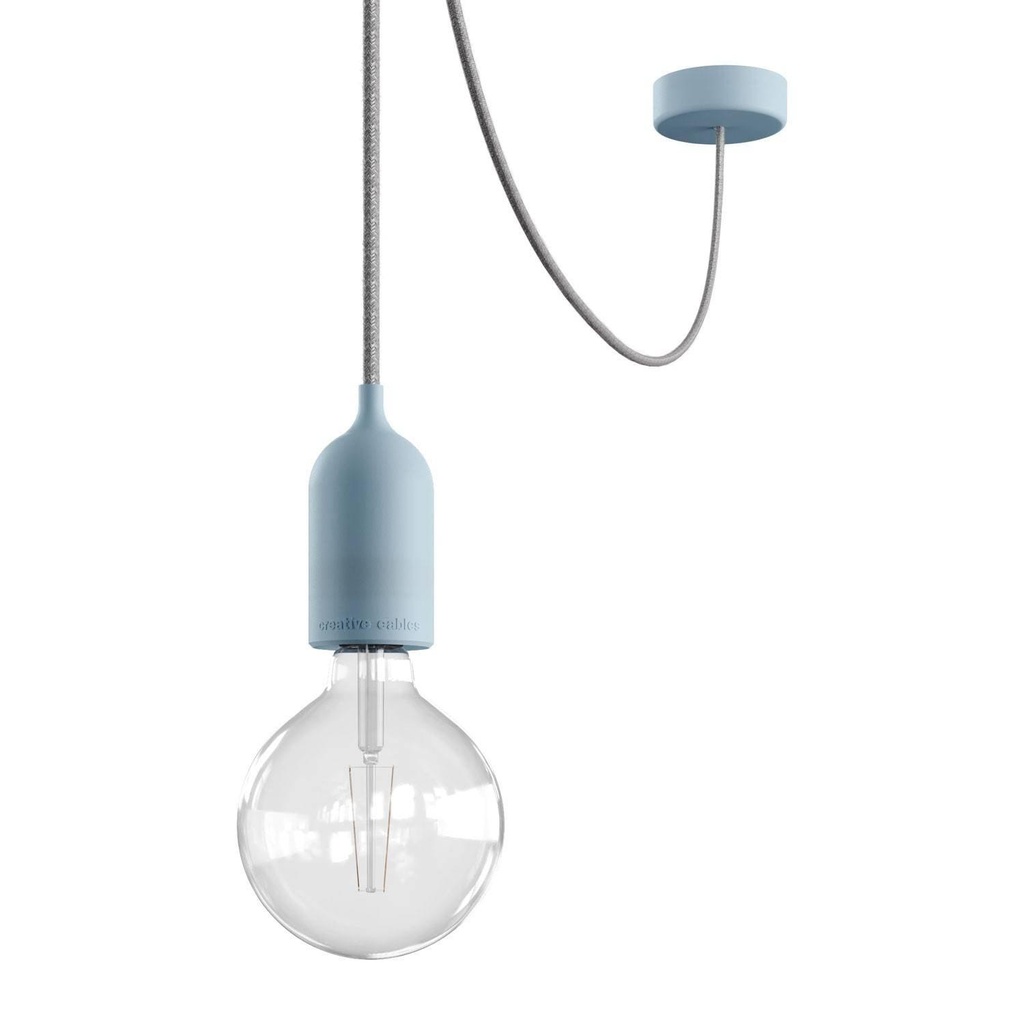 EIVA PASTEL Lampada a sospensione da esterno con 5 m cavo tessile,