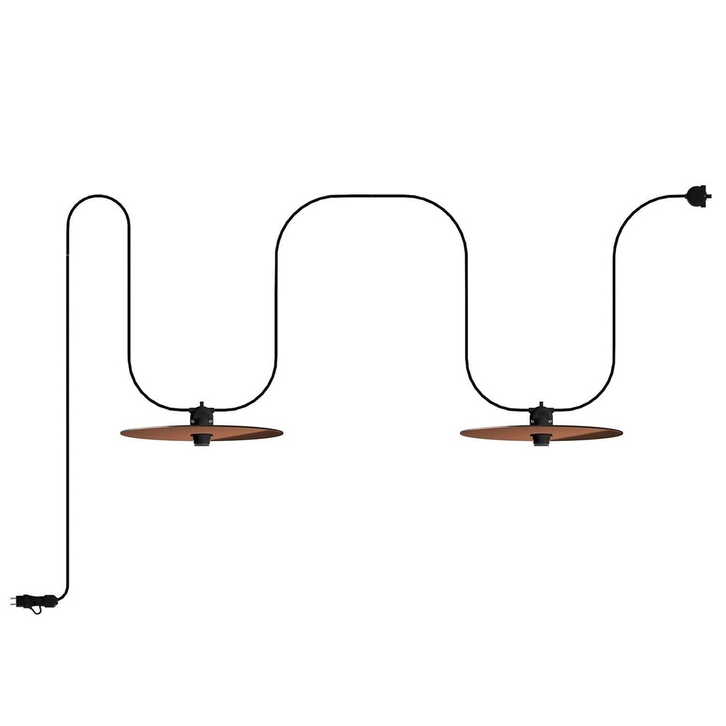 EIVA IP65 portable outdoor catenary with 2 lampshades