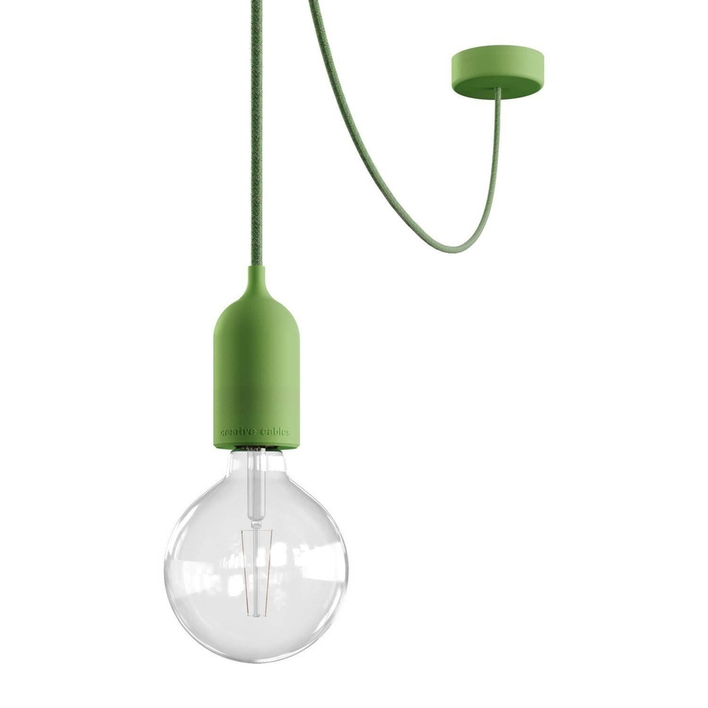EIVA PASTEL Lampada a sospensione da esterno con 5 m cavo tessile,