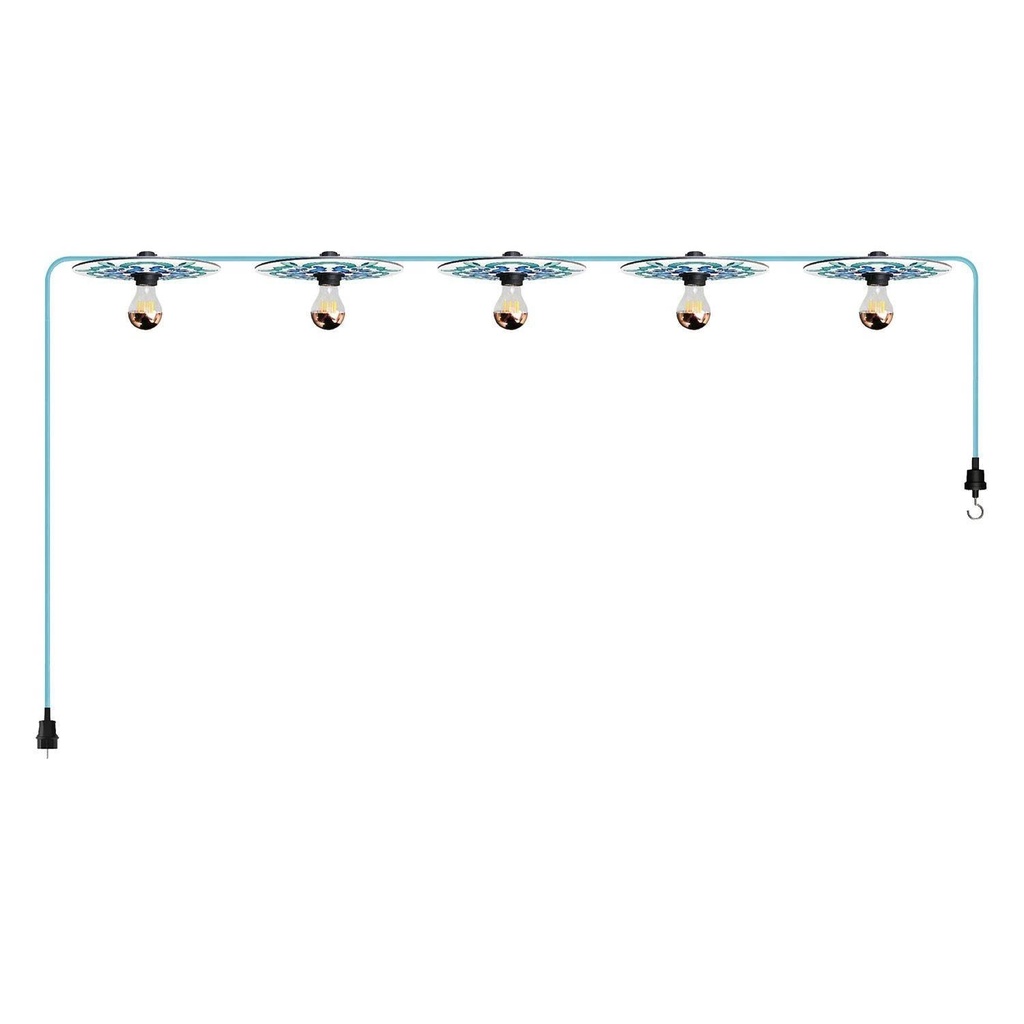 Catenaria Sistema Lumet 'Maioliche' da 7,5 m con cavo tessile, 5