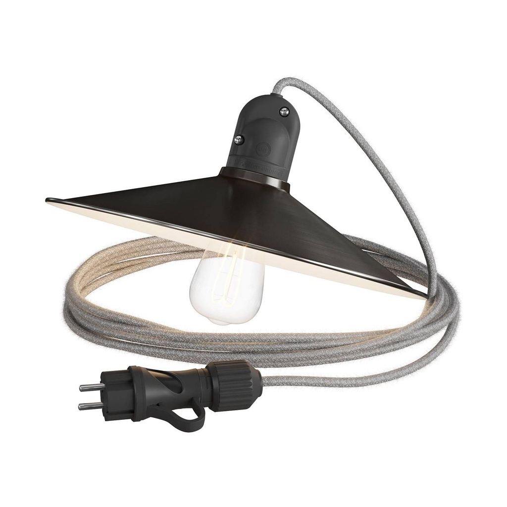 Snake Eiva con paralume Swing, lampada portatile per esterni, 5 m
