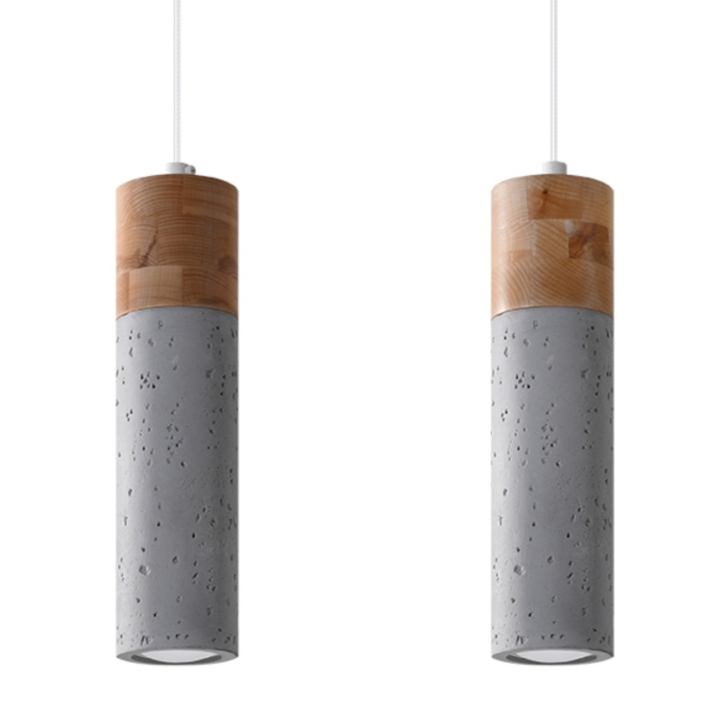[SL.0966] ZANE 2 pendant lamp grey