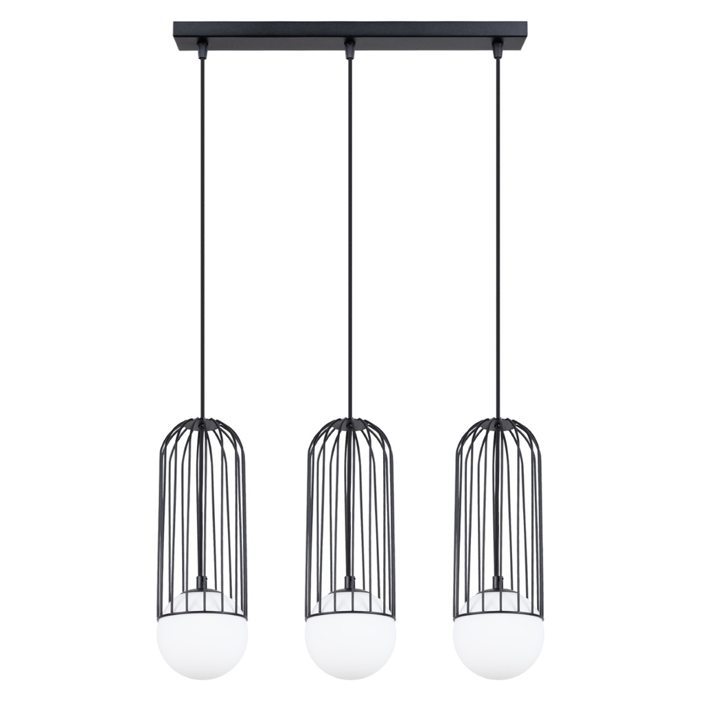 Lampada a sospensione BRINA 3L nera