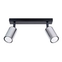 Lampada da soffitto WINX 2 nera/cromo