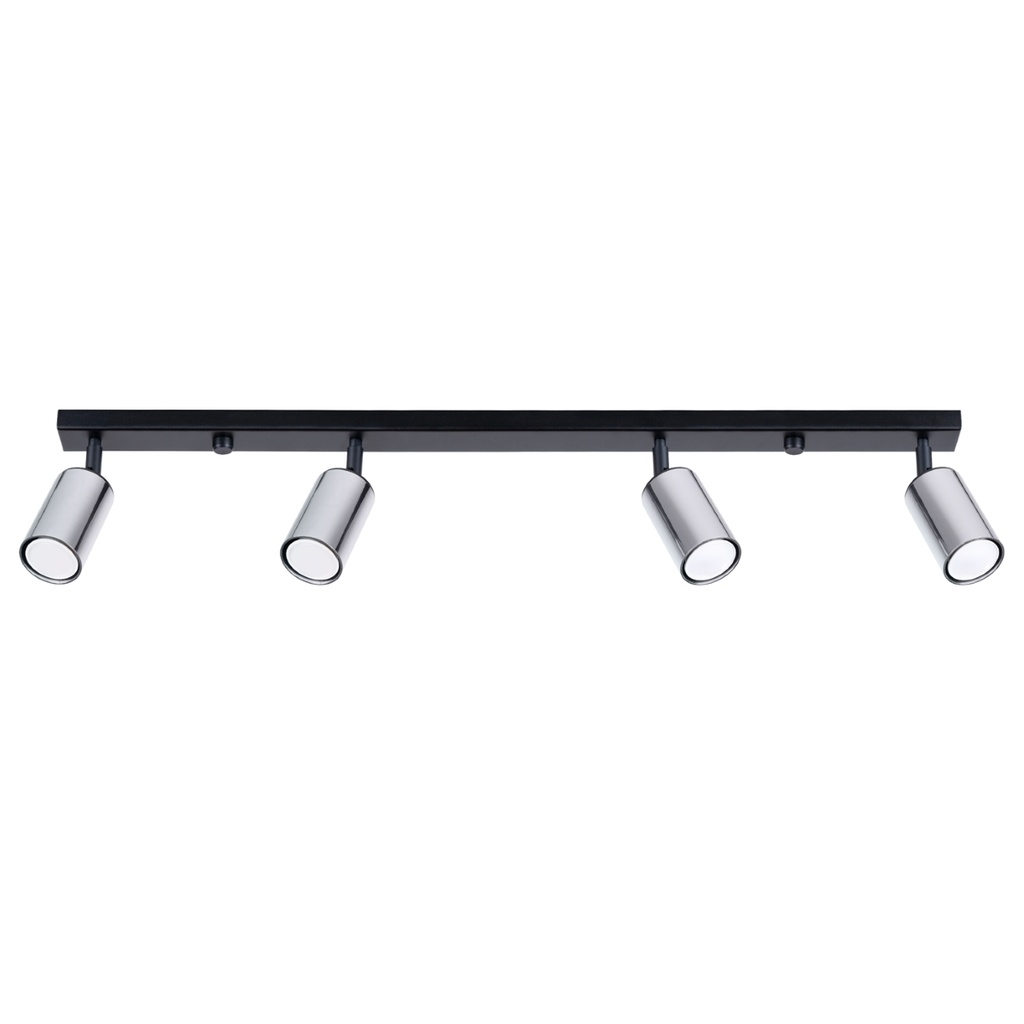 Lampada da soffitto WINX 4L nero/cromo