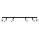 Lampada da soffitto WINX 6L nero/cromo