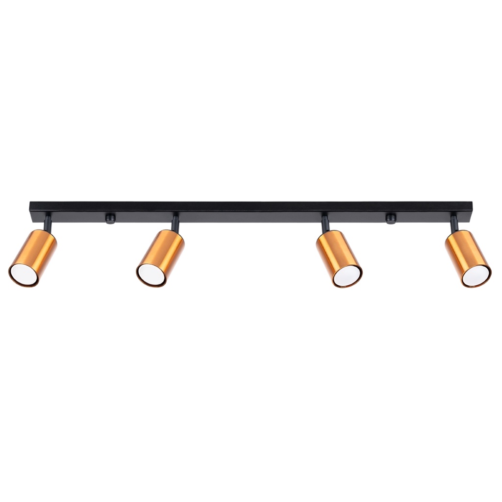 Lampada da soffitto WINX 4L nero/cooper