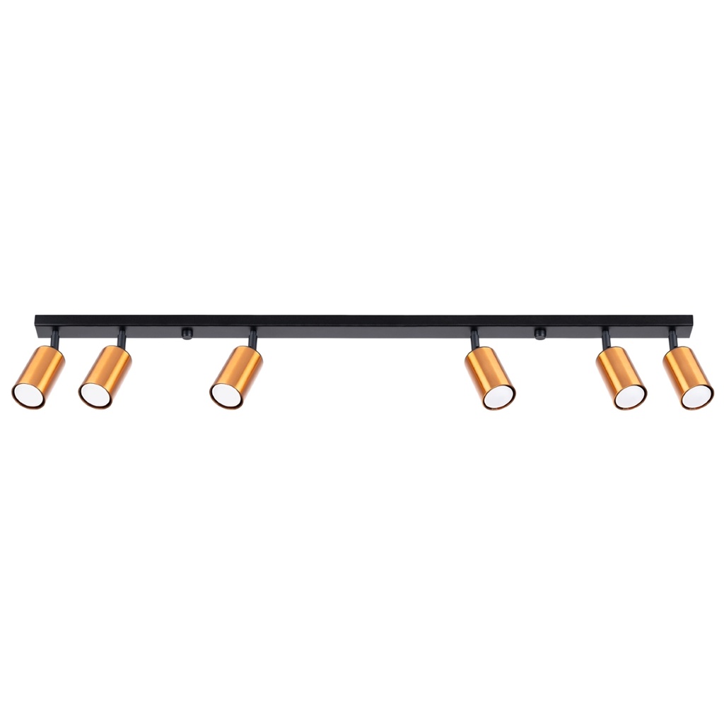 Lampada da soffitto WINX 6L nero/cooper