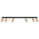 Lampada da soffitto WINX 6L nero/cooper
