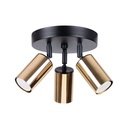Lampada da soffitto WINX 3P nero/oro