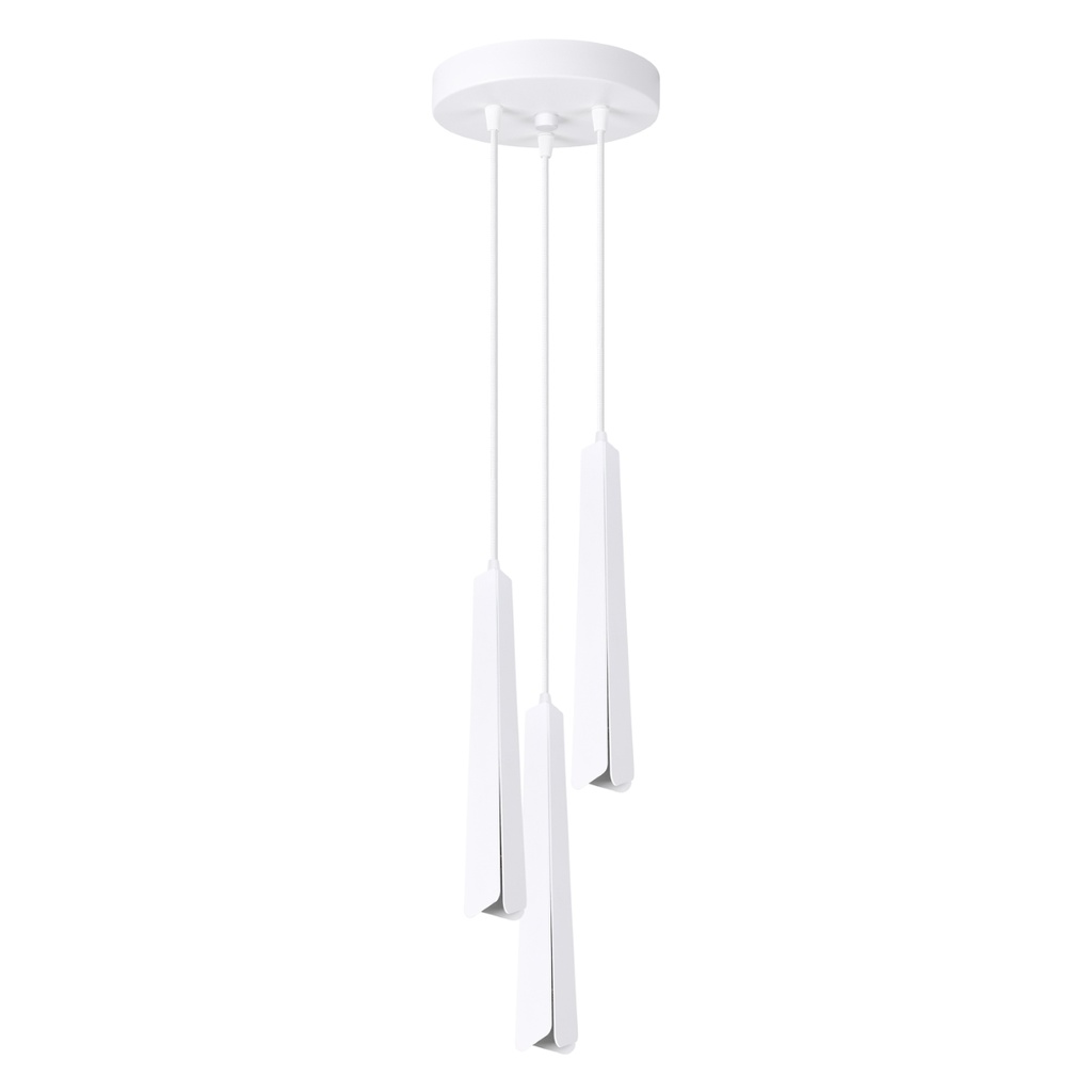 Lampada a sospensione PRYSM 3P bianca