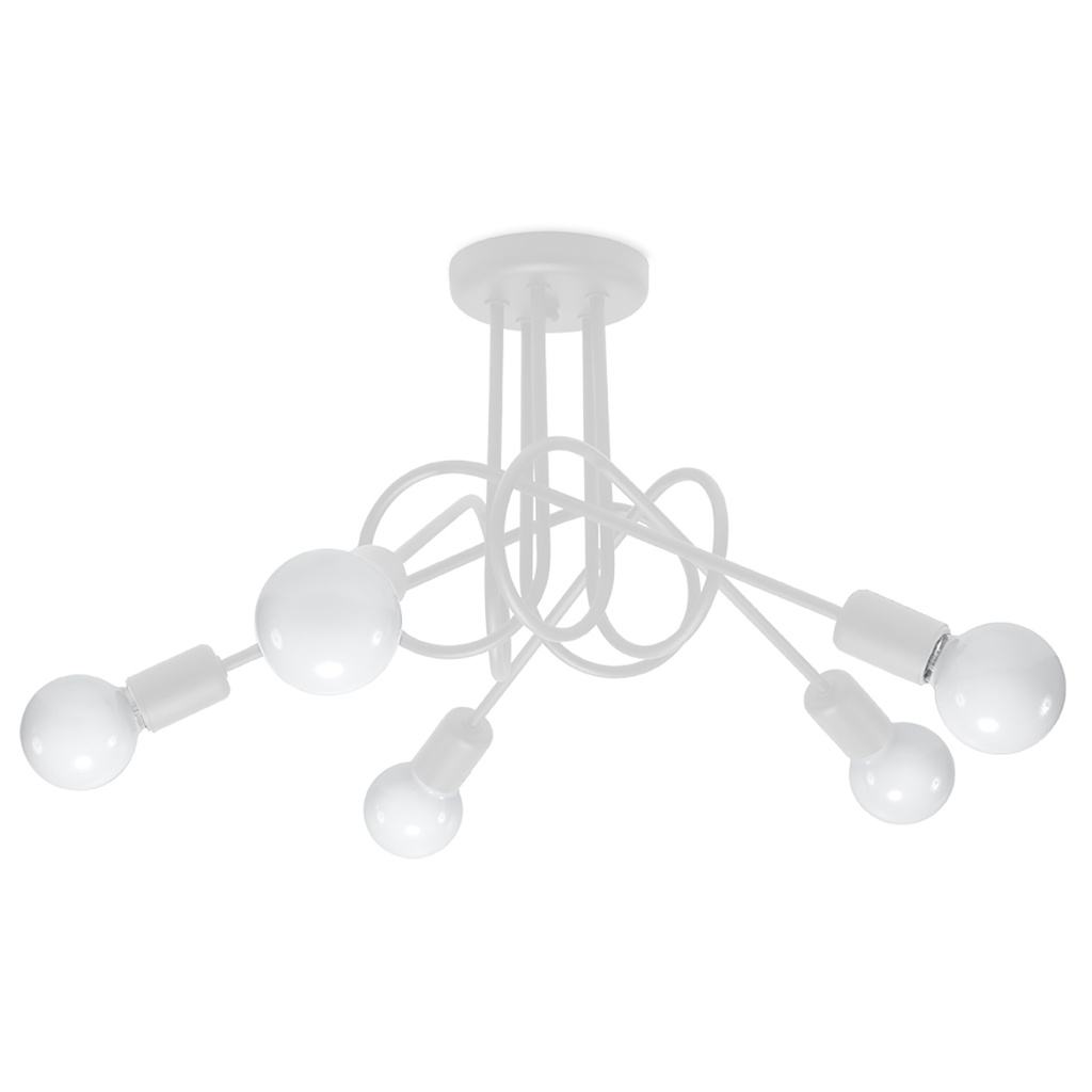 Lampadario LOOP 5 bianco