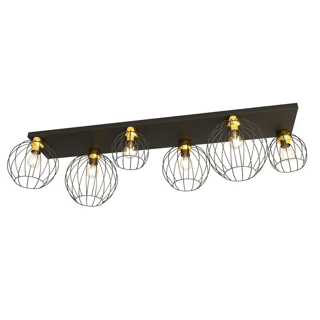 Lampada da soffitto Nest 6 Bl Gold