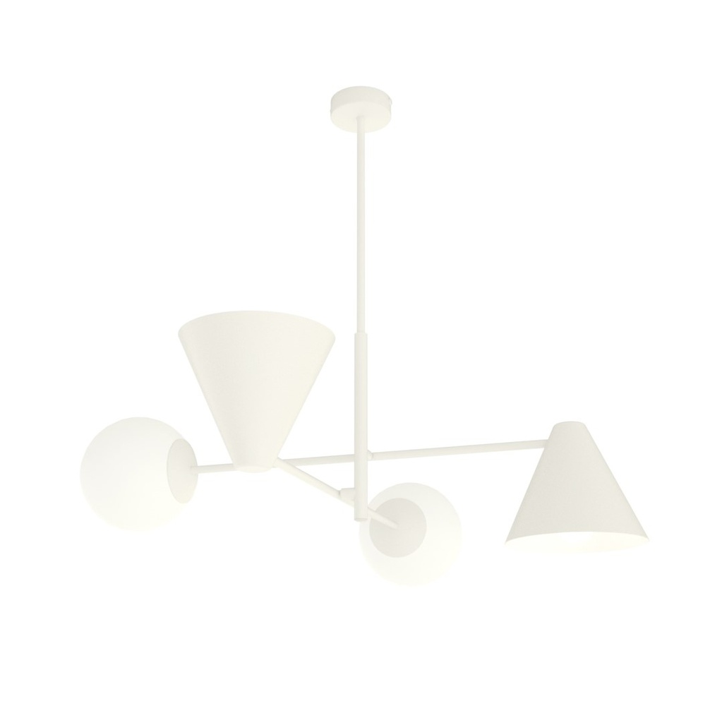 [1348/4] Lampadario Hermes 4 White