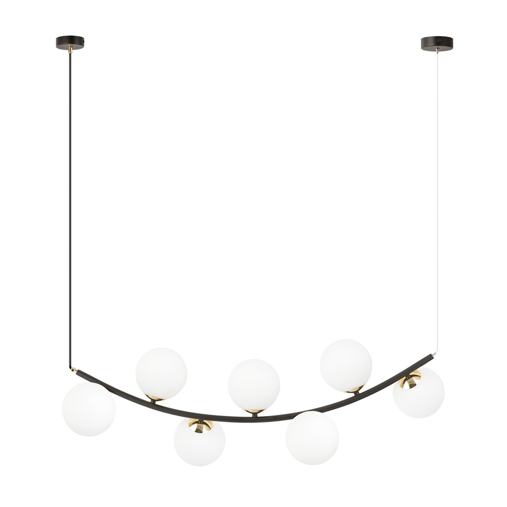 Lampada a sospensione Ritz 7 Bl Opal