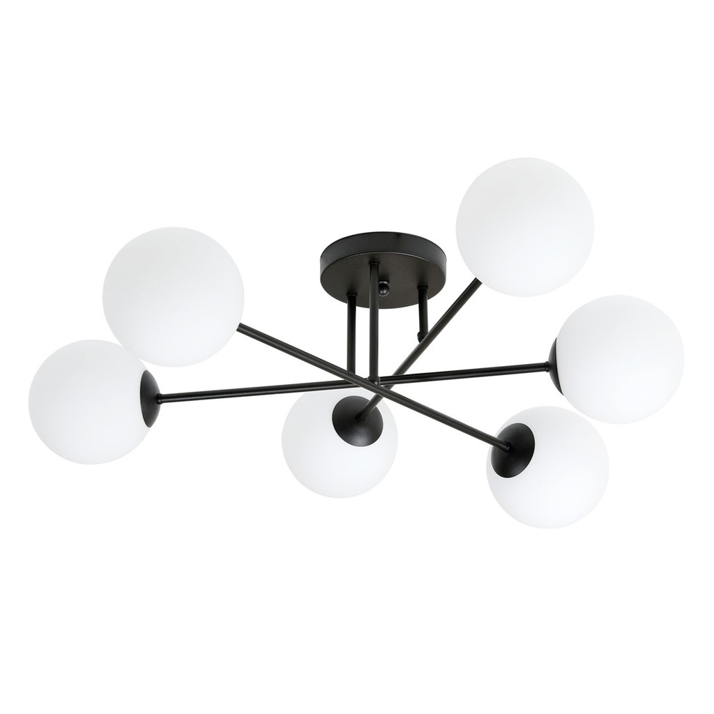 Roma 6 Bl Opal ceiling lamp