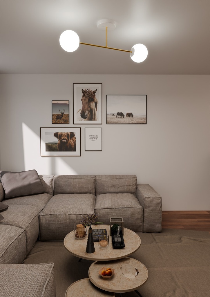 Lampada da soffitto Magnum 2 Wh Opal