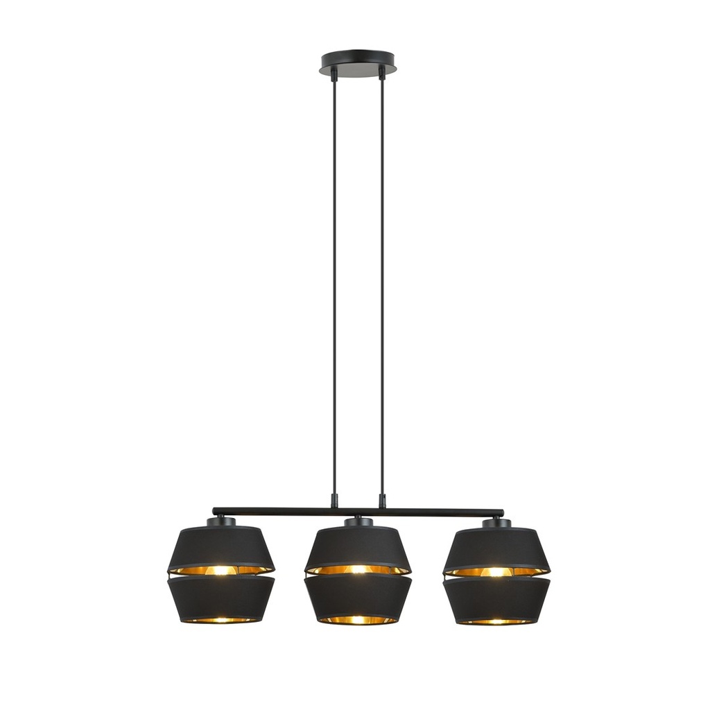 Lampada a sospensione  Piano 3 Black/Gold 