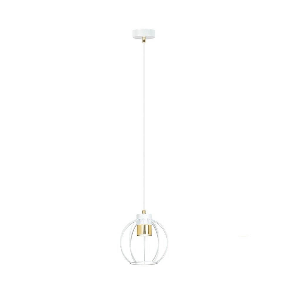 Lampada a sospensione Ajax 1 White/Gold