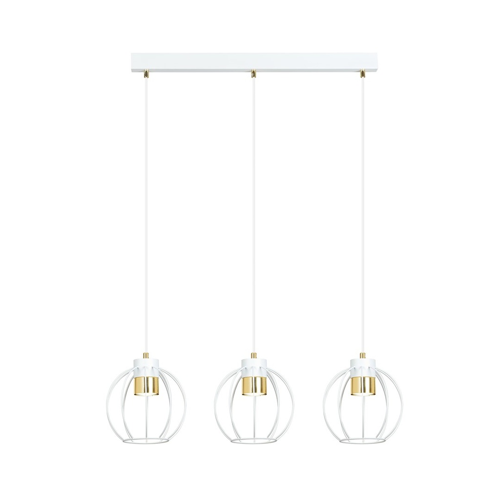 Lampada a sospensione Ajax 3 White/Gold