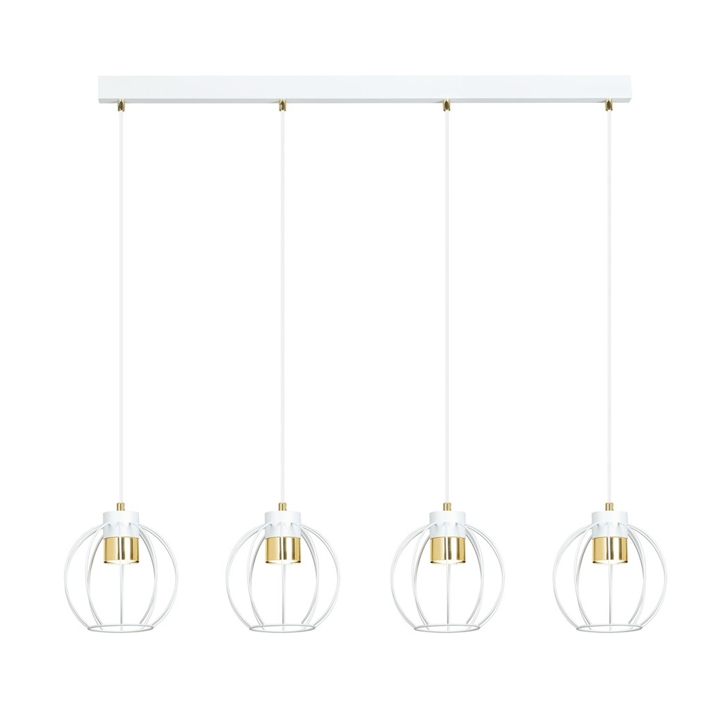 Lampada a sospensione Ajax 4 White/Gold