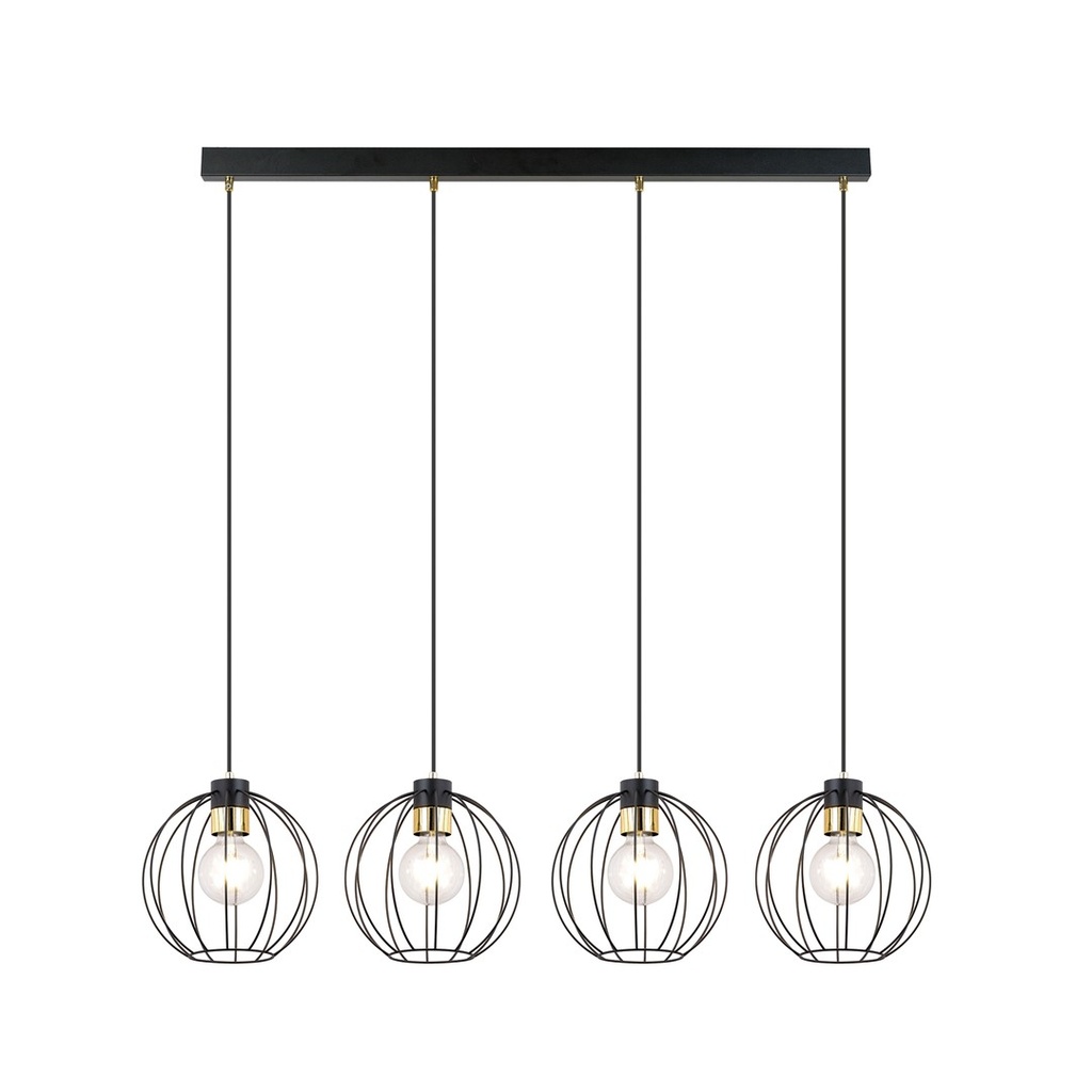 Gino 4 Black/Gold pendant lamp