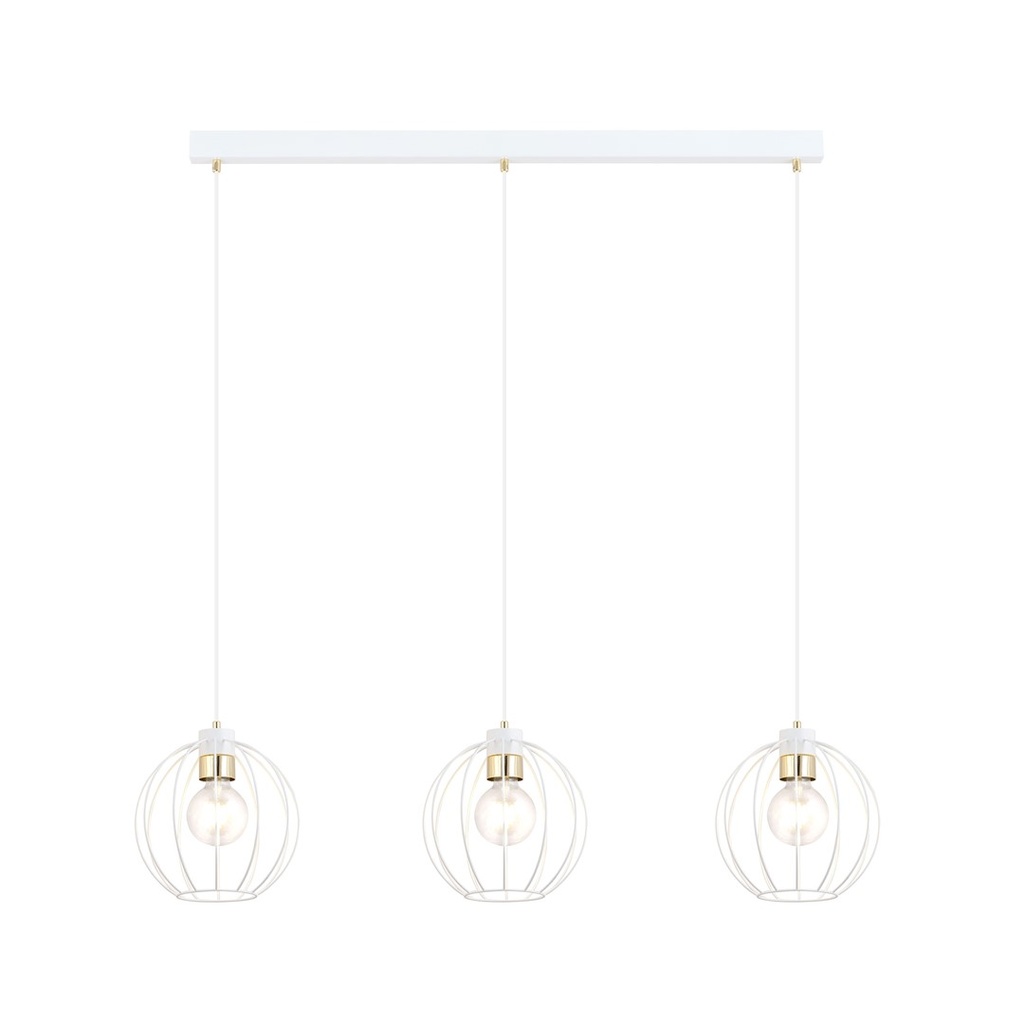 Gino 3 White/Gold pendant lamp