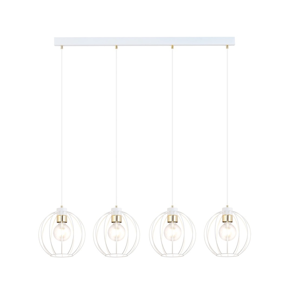 Lampada a sospensione Gino 4 White/Gold