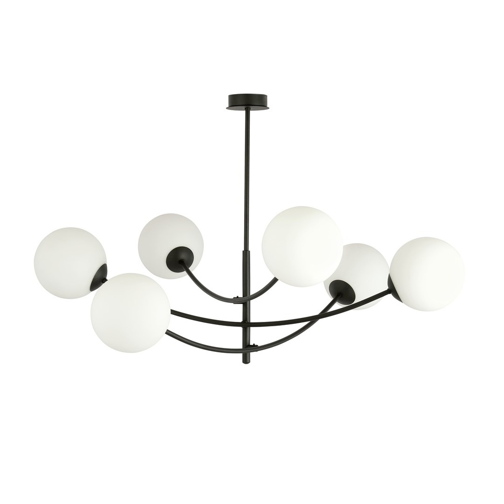 Lampada da soffitto Hunter 6 Black/Opal