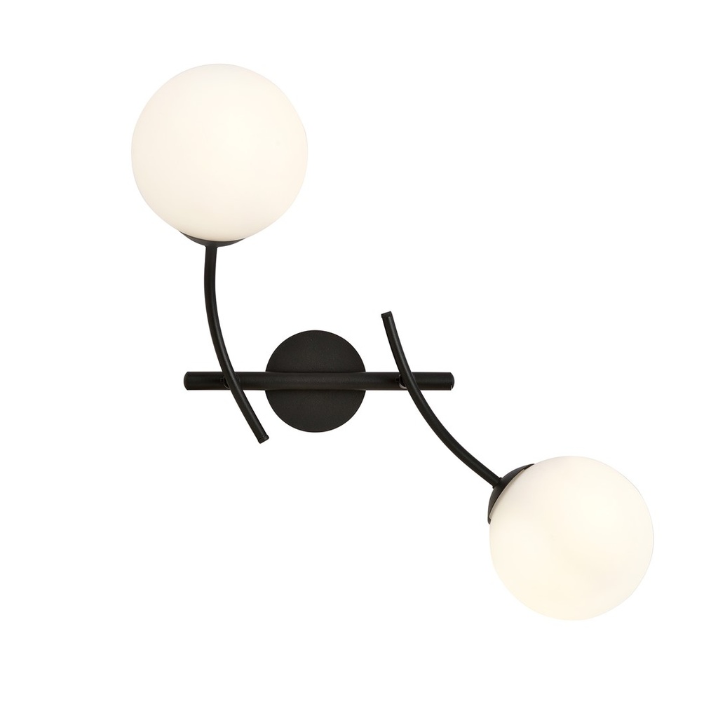 Lampada da parete Hunter K2 Black/Opal