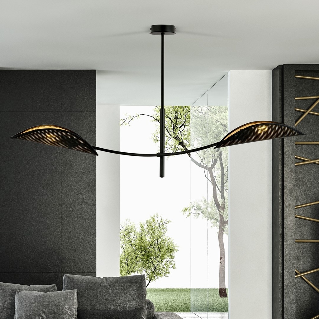 Lampada da soffitto Lotus 2 Black/Gold