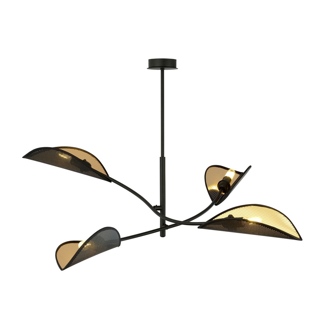 Lampada da soffitto Lotus 4 Black/Gold