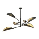 Lampada da soffitto Lotus 6 Black/Gold