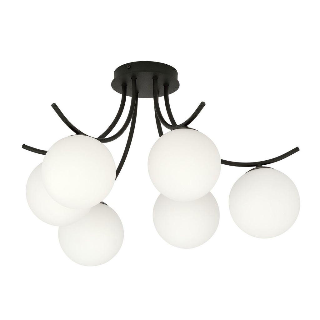 Lampada da soffitto Boston 6 Black/Opal