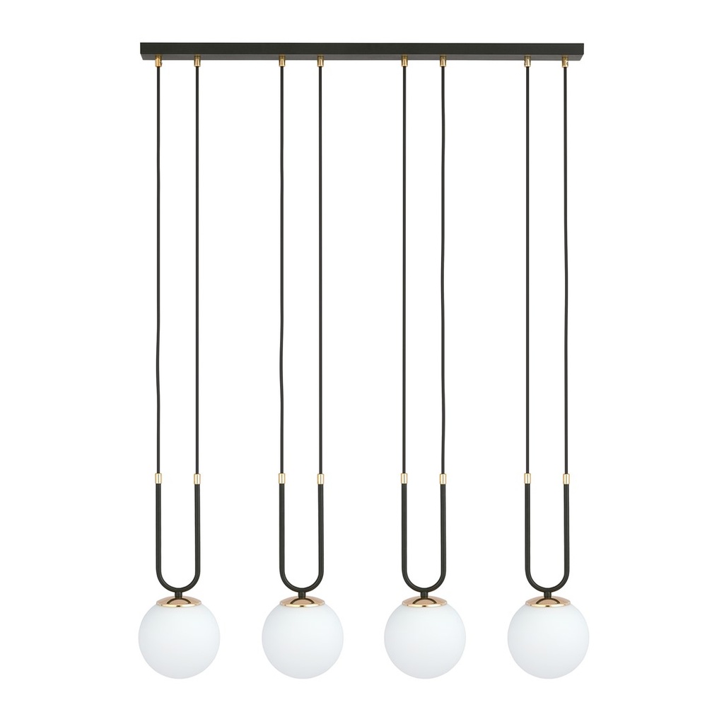 Lampada a sospensione Glam 4 Black/Opal